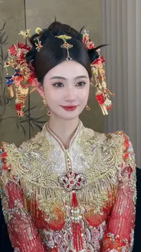 「呦呦鹿鸣」新娘头饰简约网红明制宫廷简单新娘步摇中国风复古0114