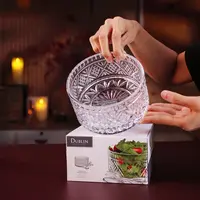 【都柏林沙拉碗】无铅水晶玻璃刻花沙拉碗网红透明家用创意大号欧式