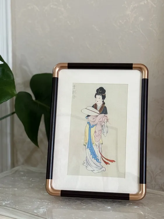 高清原大喷绘复制红楼梦金陵十二钗系列摆台画，30*20