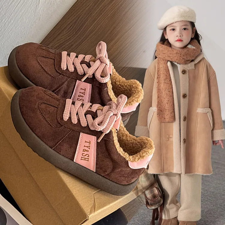 女童棉鞋2025新款秋冬儿童加绒勃肯鞋保暖雪地靴女童鞋子防滑软底