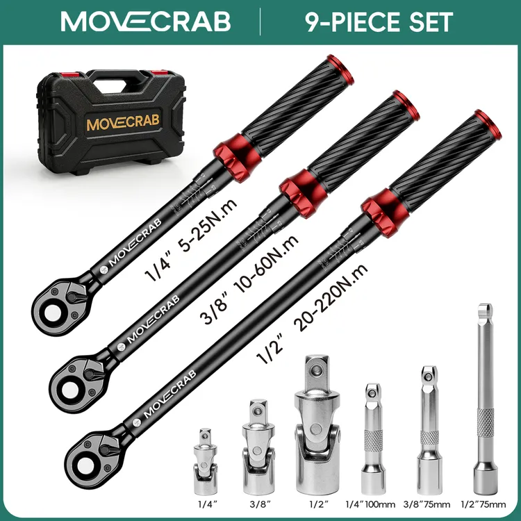 MoveCrab飞蟹机械扭力扳手自行车轮胎火花塞汽修棘轮预置数显扳手