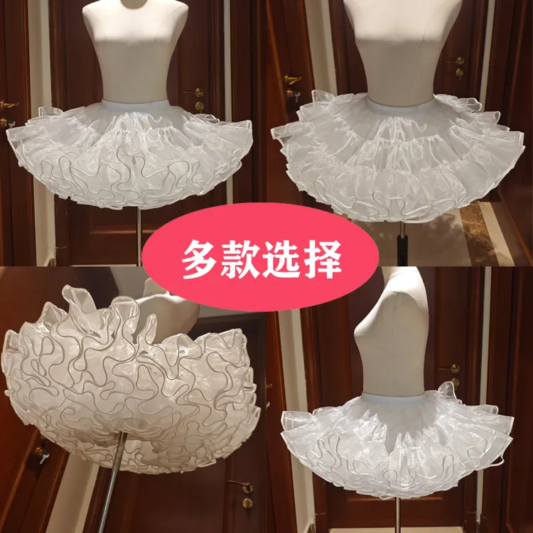 柿撑鸭屁股裙撑lolita暴力无骨狗短撑日常半身裙飞天蓬蓬裙洛丽塔