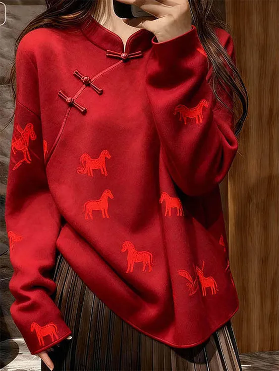 独特漂亮外套超火上衣新中式国风唐装禅意衬衫女2025新款爆款冬季