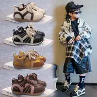 2025秋季新款童鞋德训鞋男女百搭平底复古阿甘鞋休闲鞋子2062