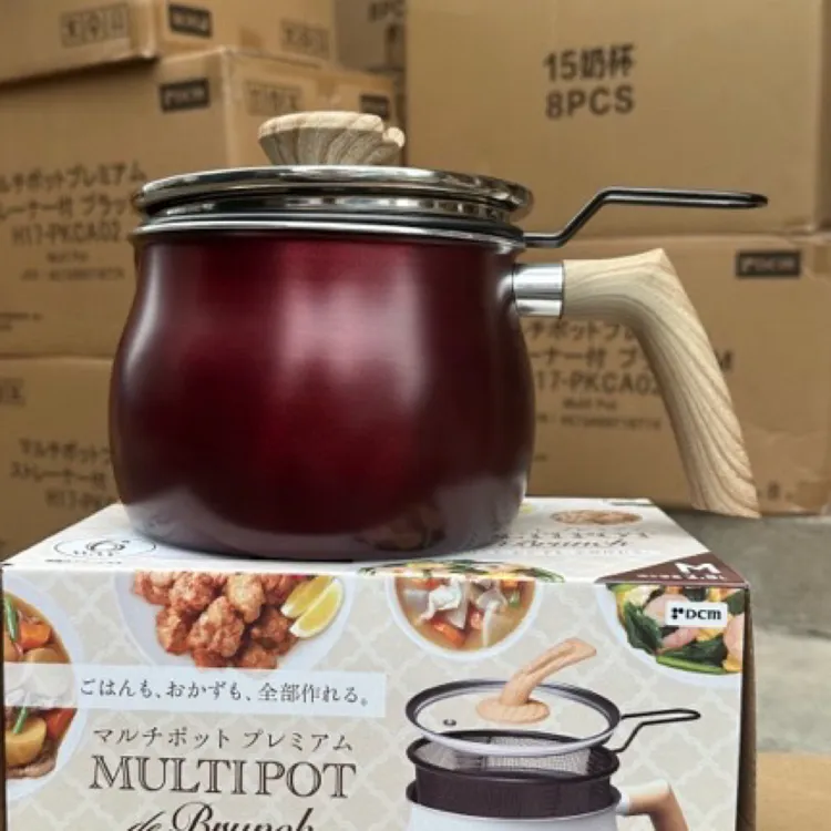 15cm口径2.5L一锅多用大金图层滤网奶锅汤锅油炸锅煮牛奶专用锅