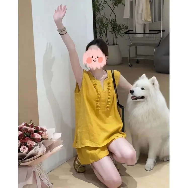 休闲风INS风上衣夏季极简风女装时尚套装减龄-629