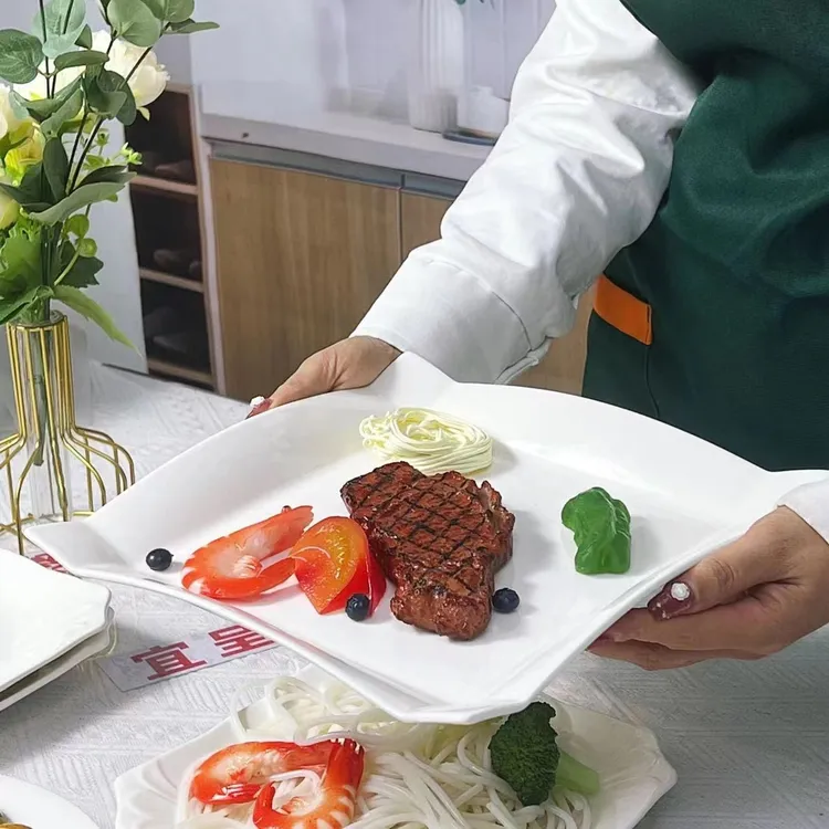 【1只装】12英寸井字盘酒店饭店专用摆盘创意牛排盘热菜盘西餐盘