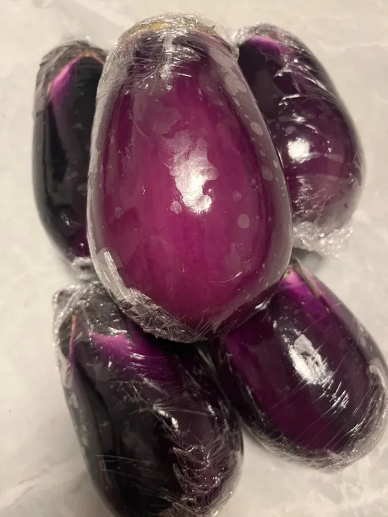 湖南农家自种新鲜紫皮圆茄子软糯清甜时令蔬菜