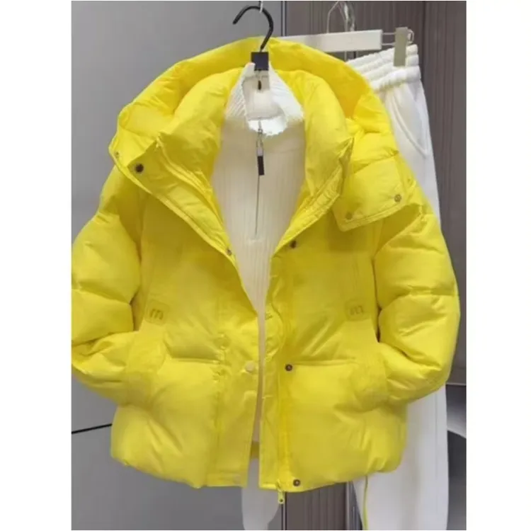 欧货时尚减龄百搭连帽棉服外套秋冬新款大码胖MM休闲加厚保暖棉衣