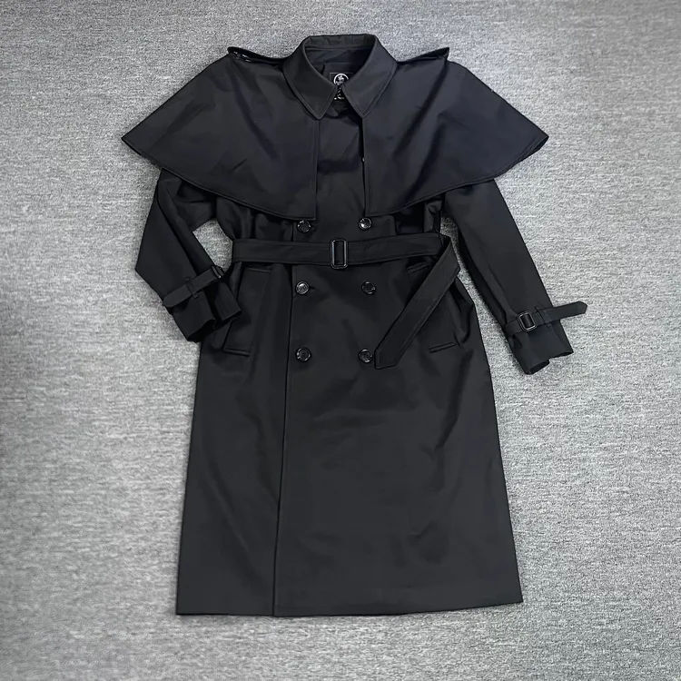 suddison自制2026春秋新款福尔摩斯黑色斗篷风衣男长款高矮都可穿