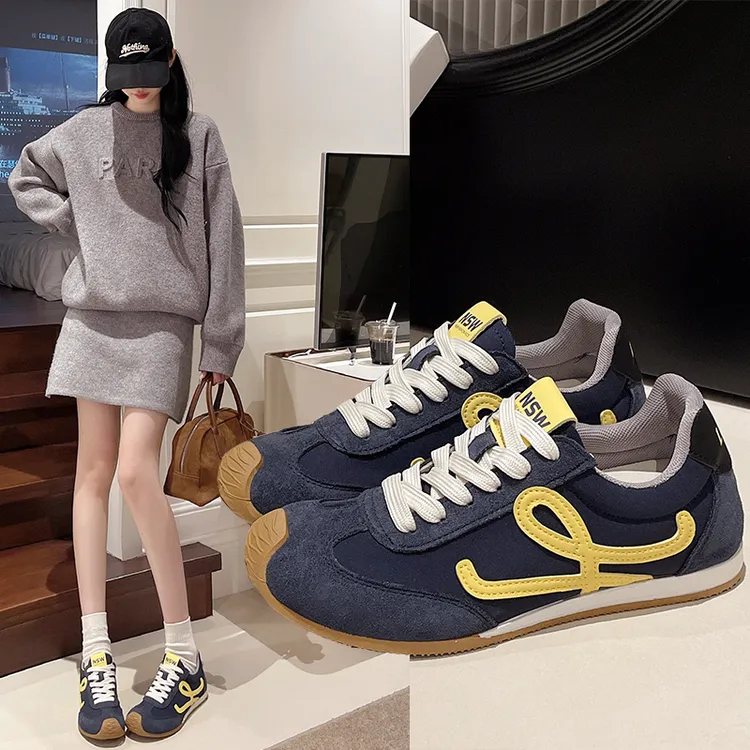 德训鞋防滑运动休闲鞋时尚休闲鞋阿甘鞋厚底blokette