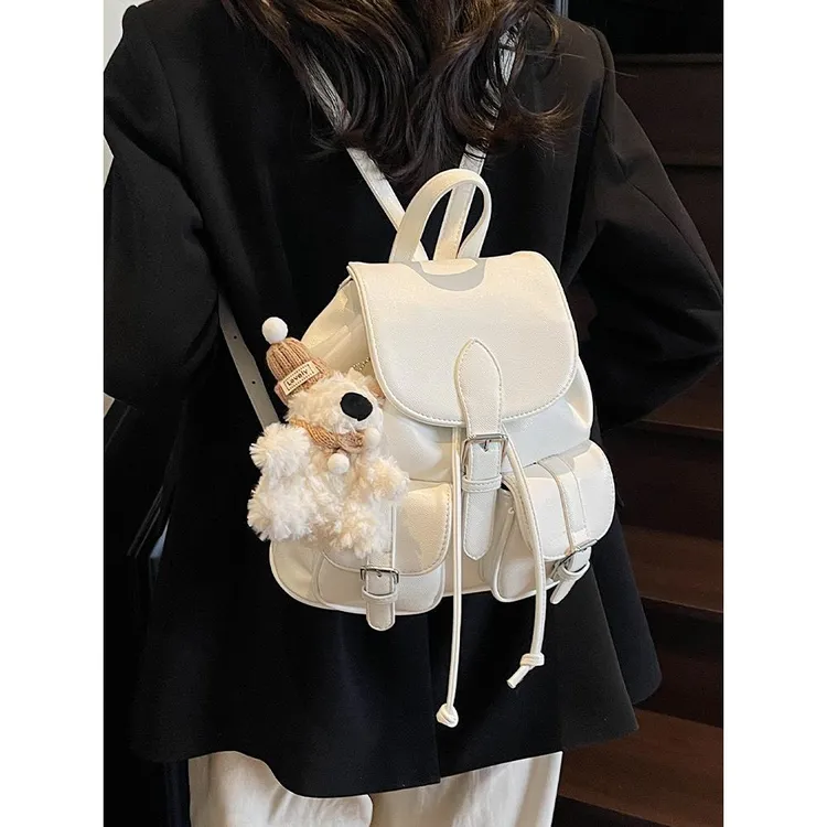 韩国高级感小众双肩包百搭高颜值2025新款女旅行背包上课通勤休闲