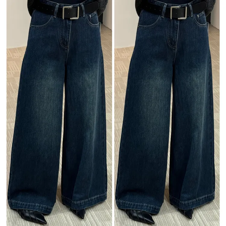 美丽私服牛仔阔腿裤160斤以内（51185）