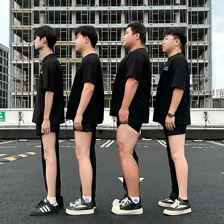 怪兽大码实验室黑色弯刀垂感西裤男潮流高级感裤子显腿长显瘦长裤