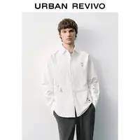 【HOT】UR2025秋季新款男装趣味图案超宽松开襟衬衫UMV250067