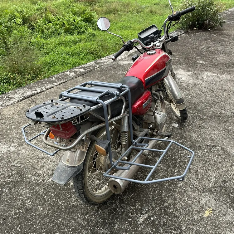 多功能手工焊摩托车实心钢筋折叠侧翻载重拉货边架适合125摩托款