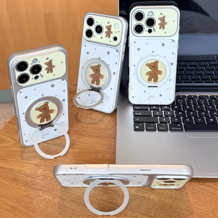 星星泰迪熊适用于苹果17/16PROMAX手机壳iPhone15/13华为OPPO小米