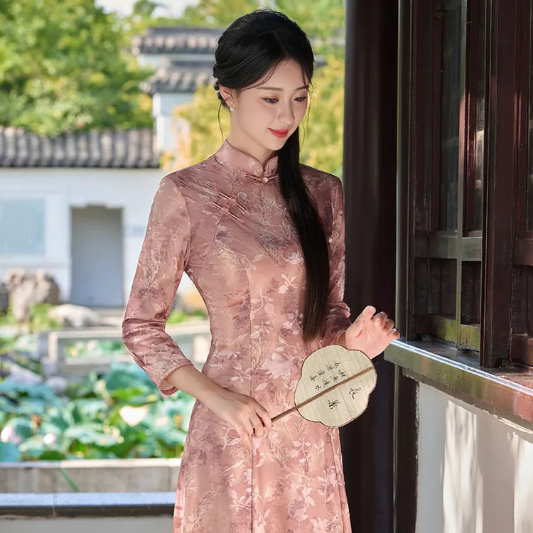 绝美新中式旗袍2025新款日常可穿上海复古国风妈妈改良连衣裙高端