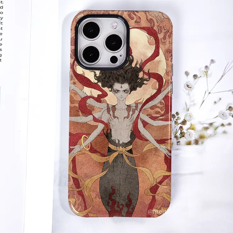 哪吒三太子适用16promax苹果15手机壳iPhone13高级感14磨砂12动漫