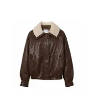 城市风休闲皮衣毛领羽绒服0151