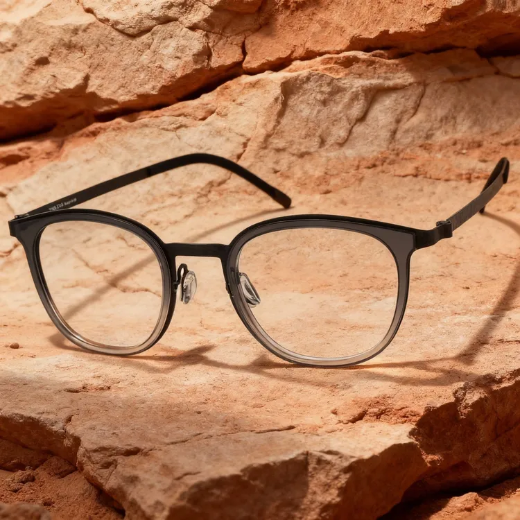 【免费配度数】JINGGEGE敬哥哥 T 30 欧系设计无螺丝渐近色眼镜框