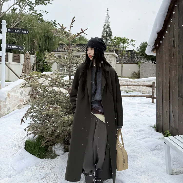 euri100山羊绒15微米级丨LAB宽松浴袍双面羊绒大衣-MY5278