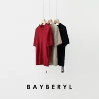 BAYBERYL老贝过渡衫*羊绒柔短袖秋百搭圆领针织衫ZZS5H2702-9/28