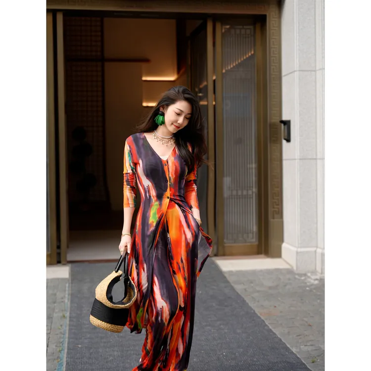 HZHJ原创设计师款晚霞 套装裤 显白显瘦高级洋气1934