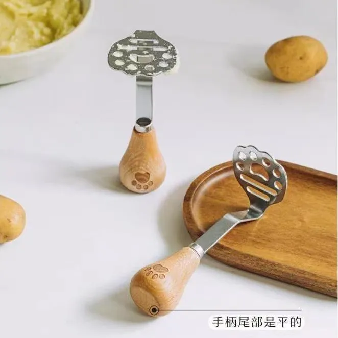新款小熊土豆压泥器婴儿宝宝辅食工具捣泥器按碾压捣碎器不锈钢