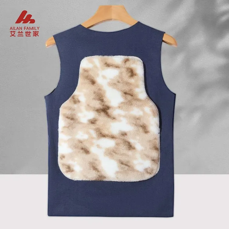 【反季清仓】兔毛贴片德绒保暖背心双层保暖暖腹护背亲肤柔软