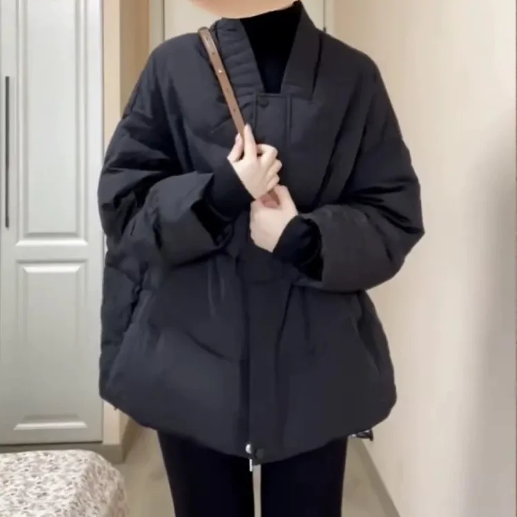 反季特价黑色短款羽绒服女冬季2025年新款高级感超好看小众设计感