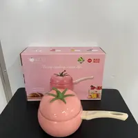 粉色番茄小奶锅带手柄多用小汤锅P5