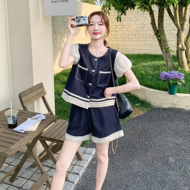 法式时尚套装INS风休闲少女风小香风休闲风运动风