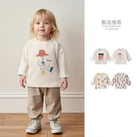 Tiny People25秋季新款婴幼童长袖T恤宝宝洋气打底衫婴儿卡通上衣