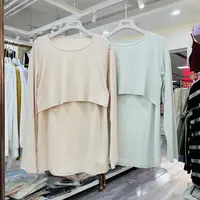 春68秋冬棉孕妇保暖内衣产后哺乳秋衣怀孕期月子服喂奶上衣加大