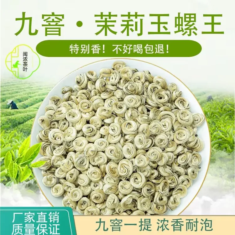 【九窨茉莉玉螺王】2025新茶茉莉花茶浓香型玉螺花茶九窨一提特级