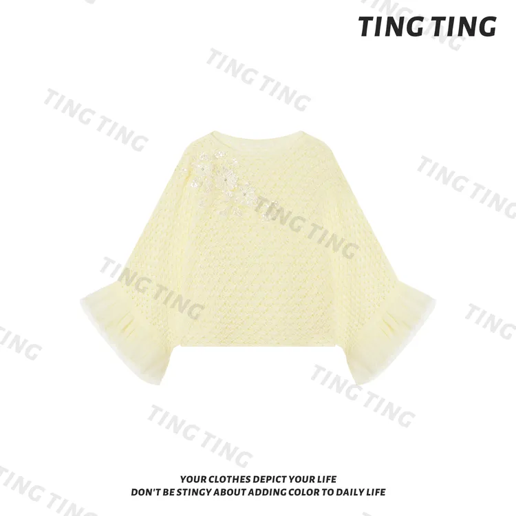 【婷婷】《毛衣系列》多色蕾丝花边针织毛衣 TT2SQTZ2298【Q】