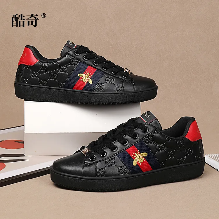 GUCL酷奇2025冬季新款小蜜蜂男女同款时尚百搭潮流小白鞋休闲板鞋