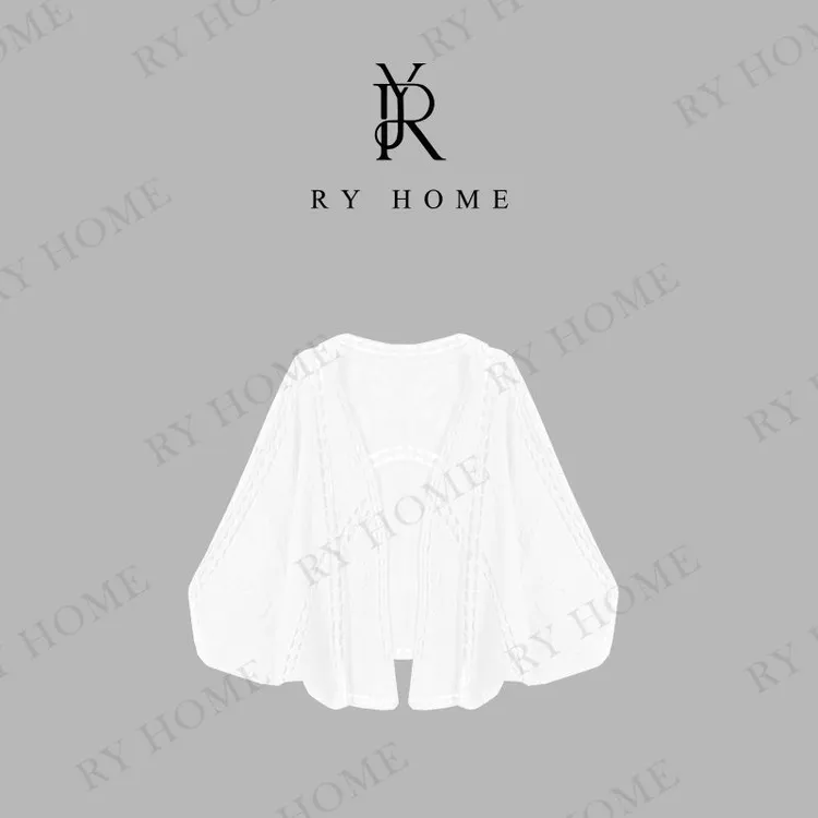 【容雨RYHOME】100%棉国风花纹镂空开衫外套252W2328