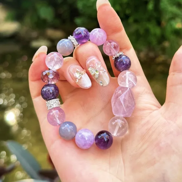 【大女主】天然紫水晶紫龙晶白阿赛紫幽灵紫锂辉乌拉圭紫水晶多宝