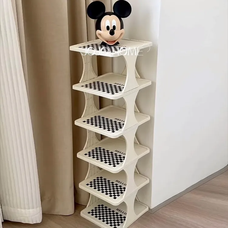 简易鞋架子门口家用夹缝宿舍鞋柜多层结实省空间防尘鞋子收纳神器