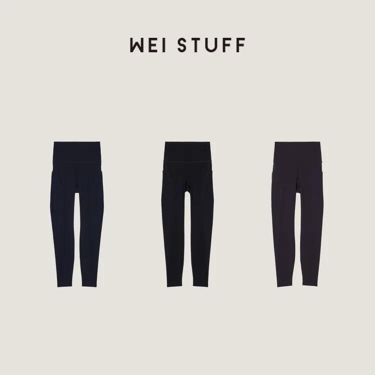 WEI STUFF  “超模lulu” 简约百搭高腰修身瑜伽打底裤 10148