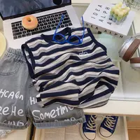 2025新款条纹无袖上衣时尚百搭中大童男宝宝