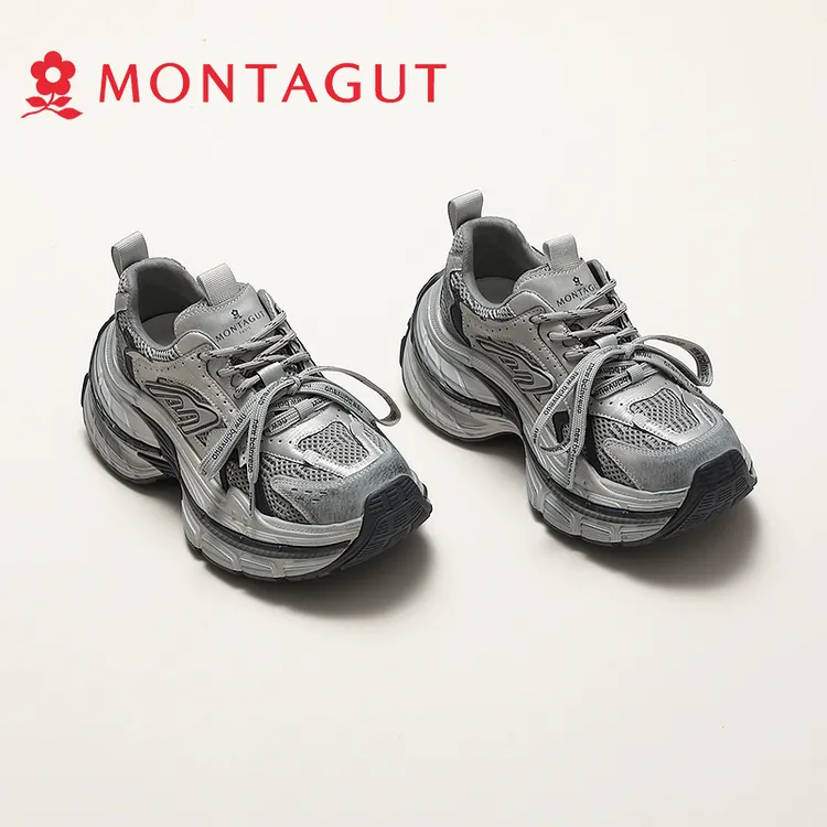 Montagut/梦特娇厚底百搭老爹鞋女2025新款增高休闲小个子运动鞋