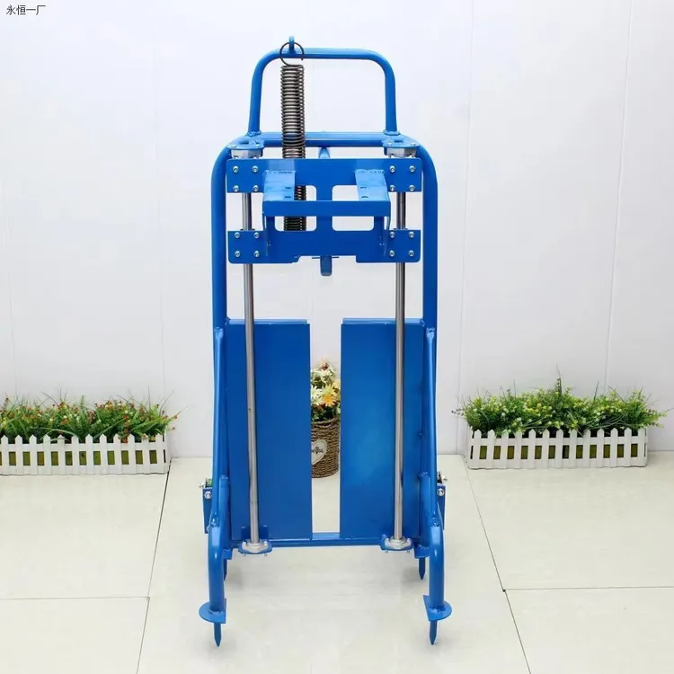 脚踩式双轮地钻架独轮手推式农用打洞地钻挖坑架小型种植机用架子