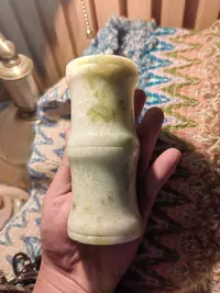 竹节笔筒摆件 天然玉 多样性发其一