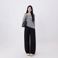 【秋日回想】蛋妹观与大码女装微胖mm秋显瘦遮肉针织上衣DM32862