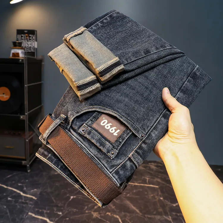 秋冬季厚款男士牛仔裤潮流2025新款长裤弹力修身高端休闲百搭裤子