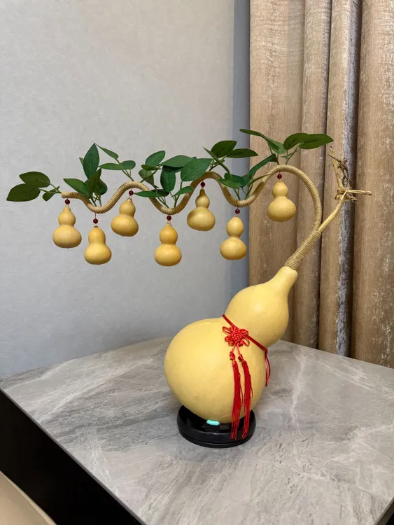 一个藤上七个葫芦娃摆件居家吉祥摆件葫芦摆件窗台玄关茶台博古架
