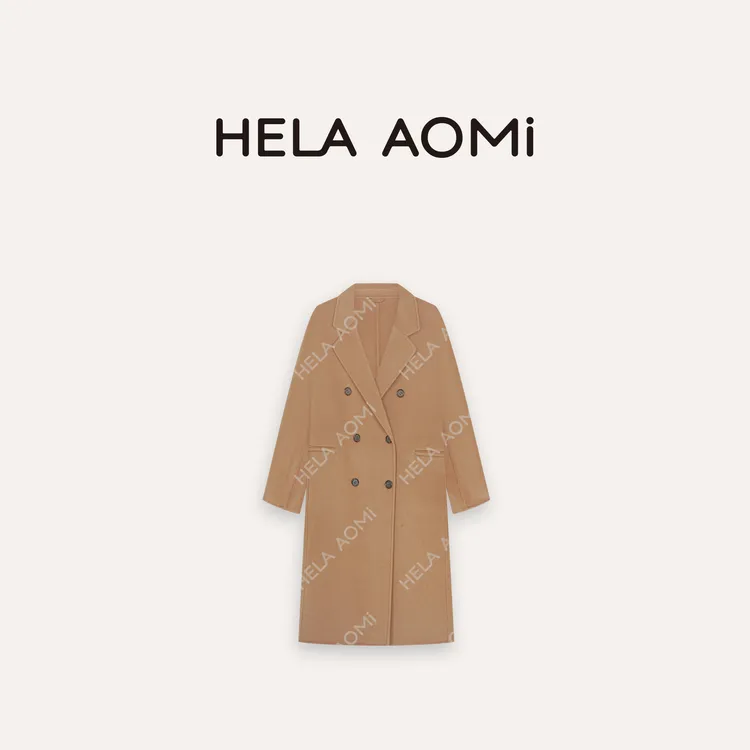HELA AOMI “原单线.经典6粒扣”绵羊毛92%山羊绒大衣CY5DN08113